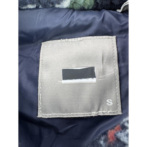 Kith & Kin Pinehurst Jacket Mens Small Blue Sherpa Fleece Paisley Bomber Snap - Picture 3 of 12